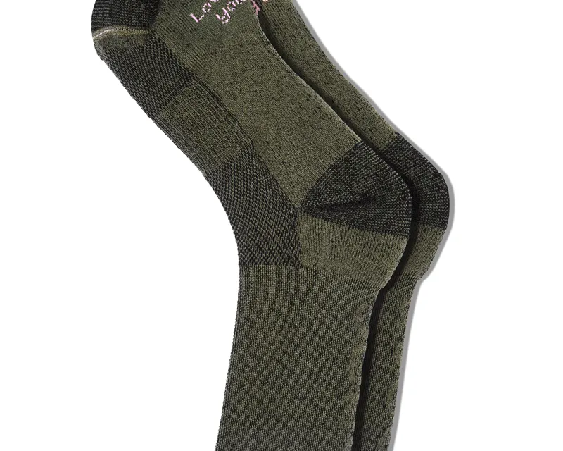 QUOC Extra Fine Merino Tech Wool Socks : Green Camo-1